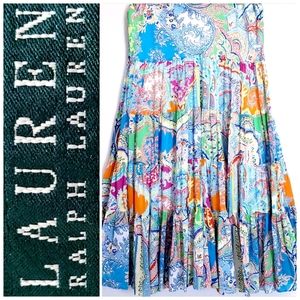 NWOT LAUREN Ralph Lauren Boho Tiered Paisl…